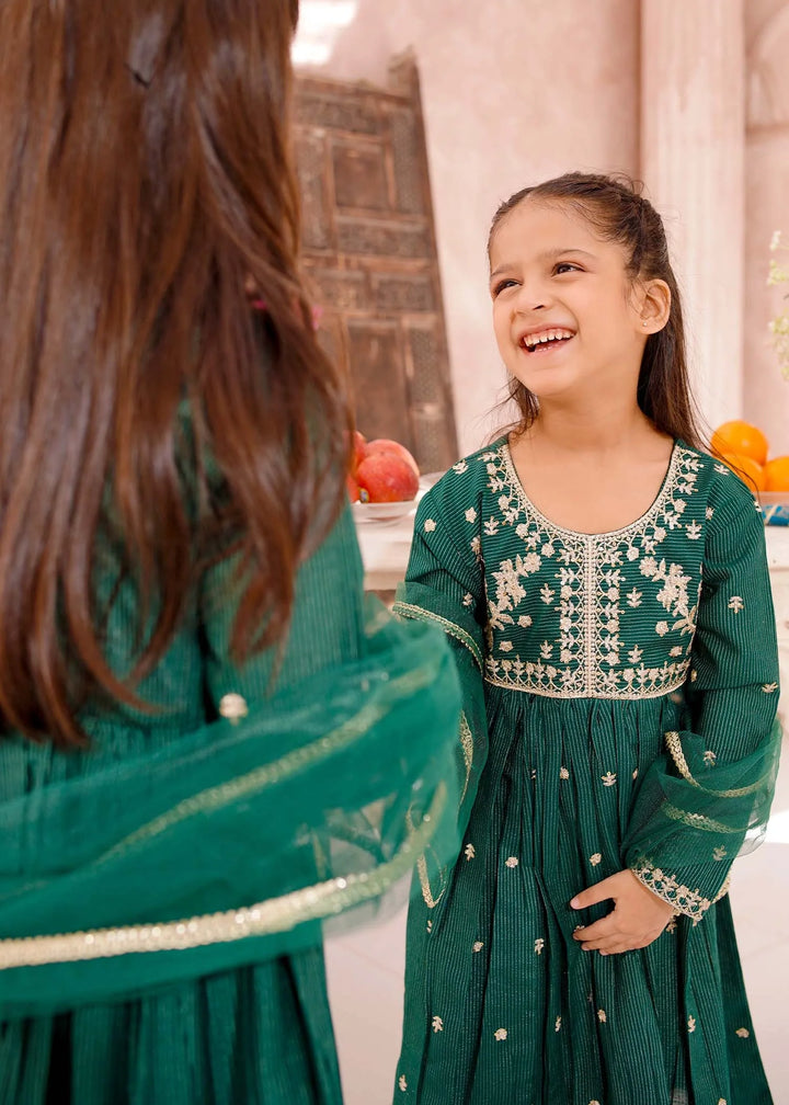 Modest - Cotton Lawn Embroidered Suit For Girl - Green - 3 Piece