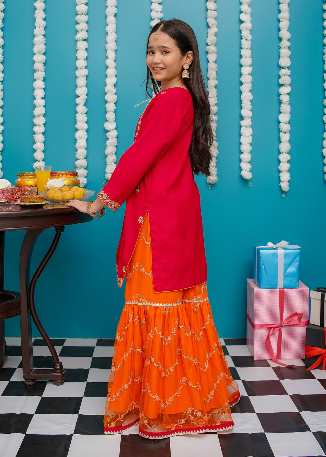 Modest - Gulnoor - Rawsilk Pink - 9045 - 3 Piece