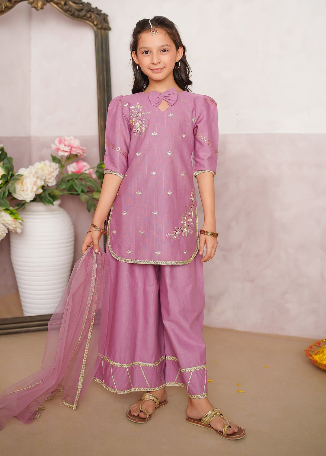 Modest - Khaddar Embroidered Suit For Girl -  3 Piece