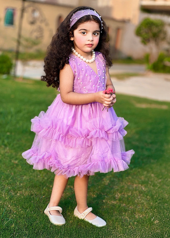 Modest - Lilac Pearl - Net - 1 Piece Frock