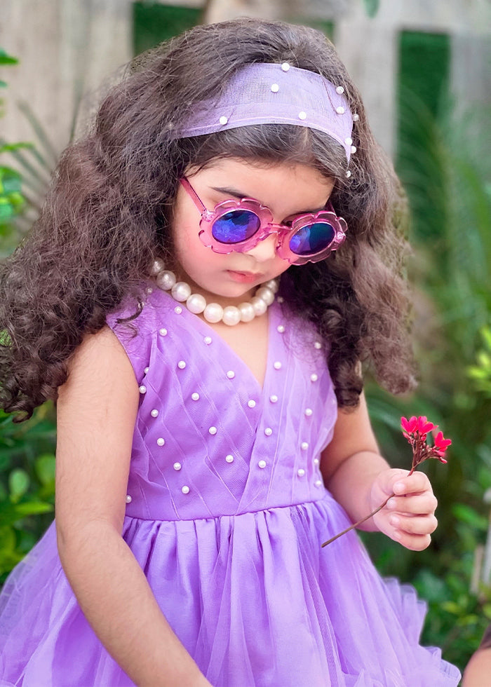 Modest - Lilac Pearl - Net - 1 Piece Frock