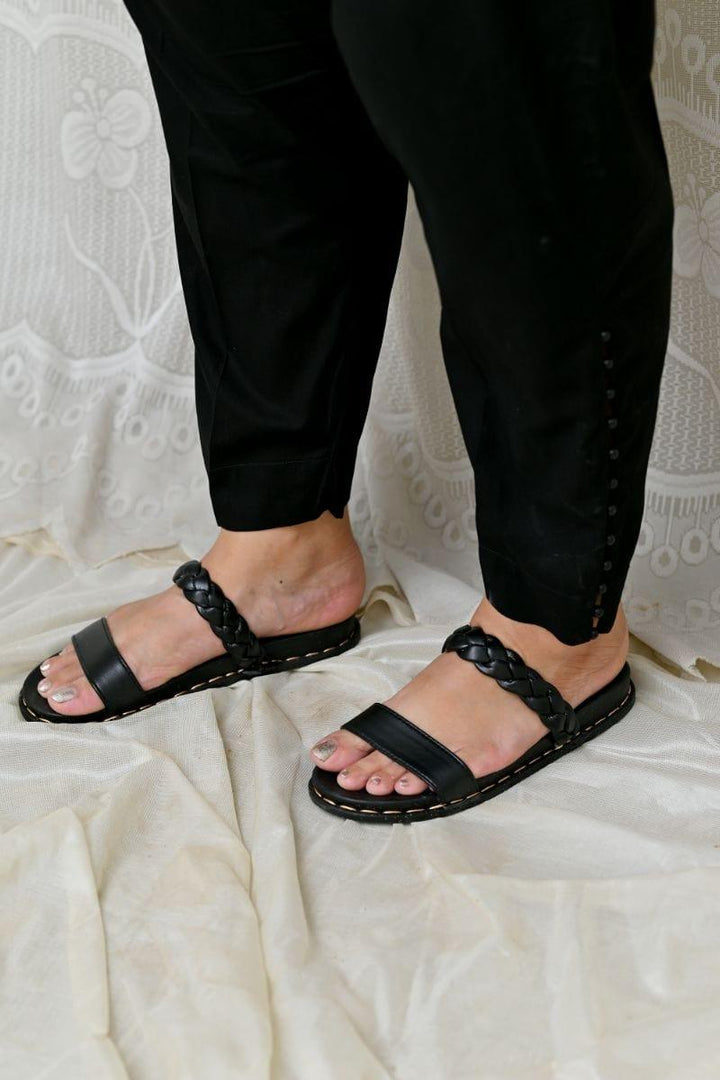 Mom4Little - Black trouser styled with beads AYW-003 - Cotton