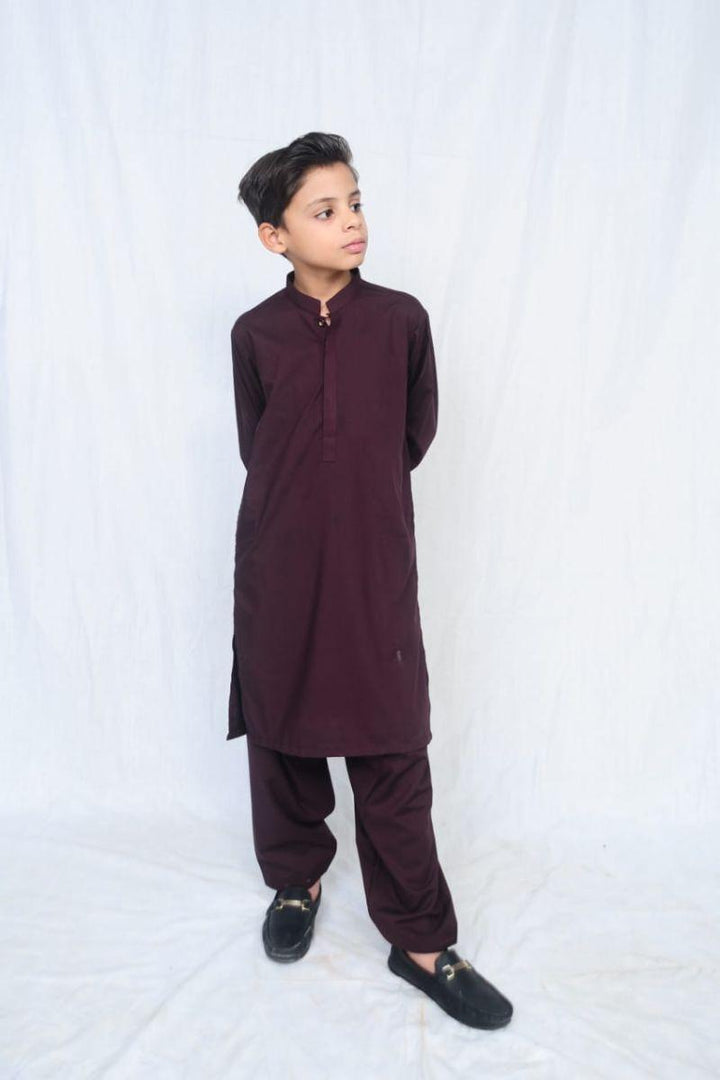 Mom4Little - Burgundy shalwar kameez set