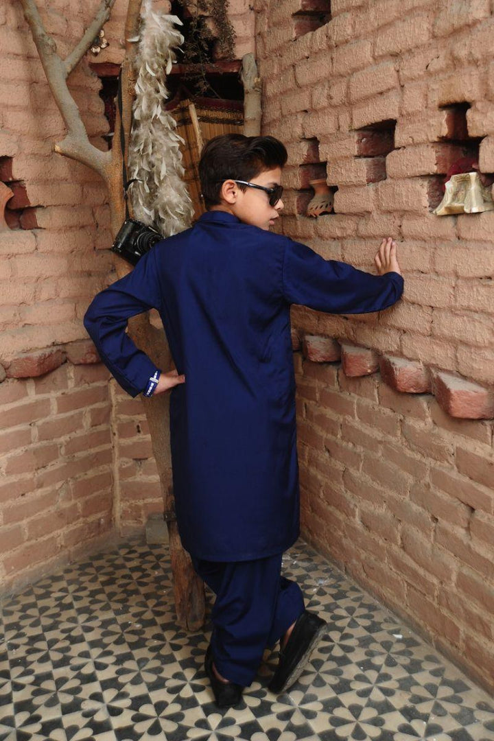 Mom4Little-Navy Blue  Kameez Shalwar set