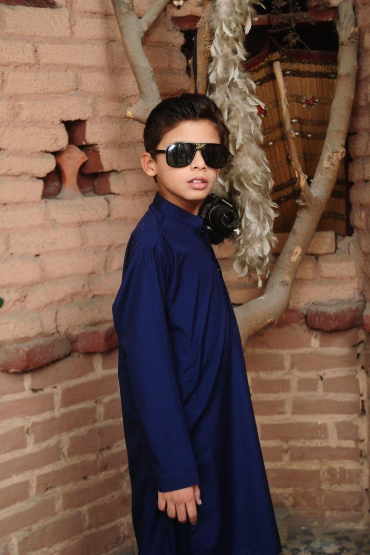 Mom4Little-Navy Blue  Kameez Shalwar set