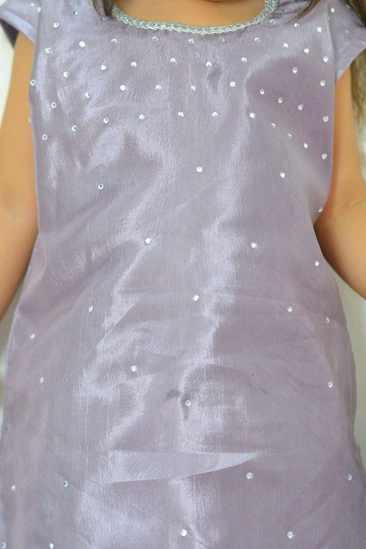 Mom4little - Lavender Katan Farshi shalwar set - 2 Piece