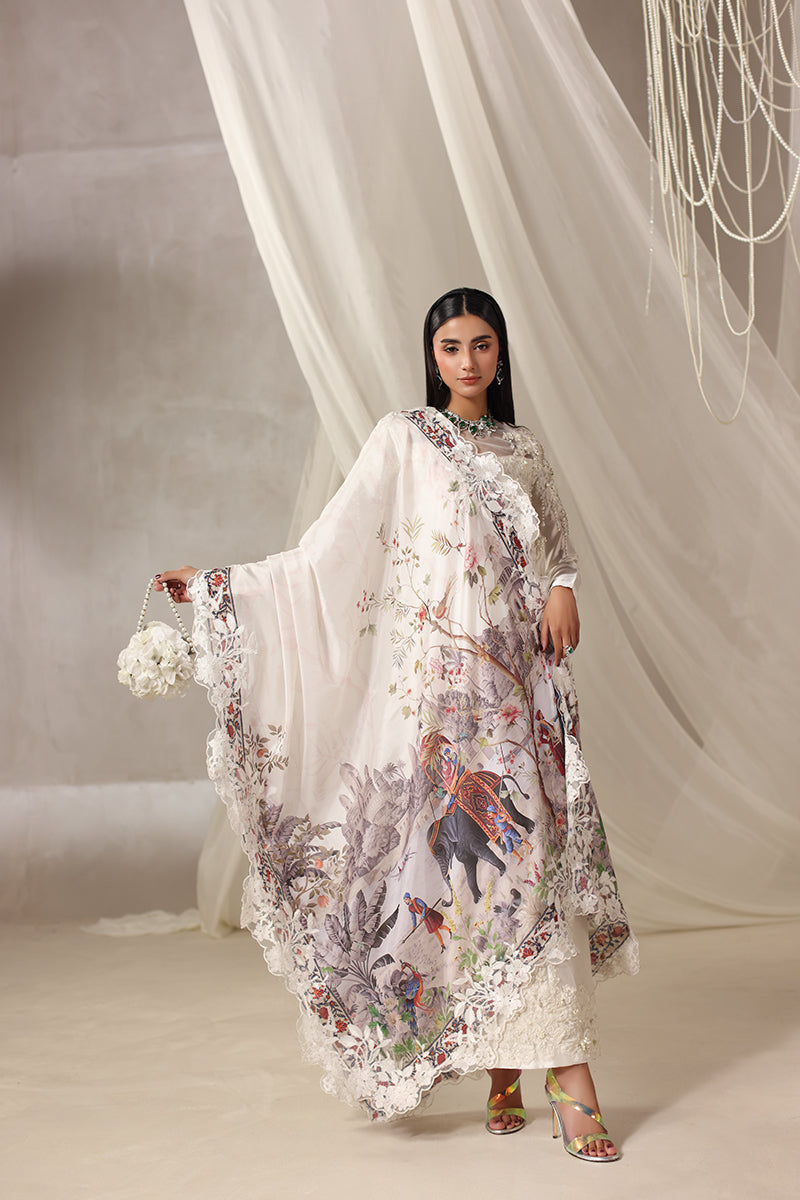 Musferah Saad - Aria Tissue Silk Suit For Women - 3 piece