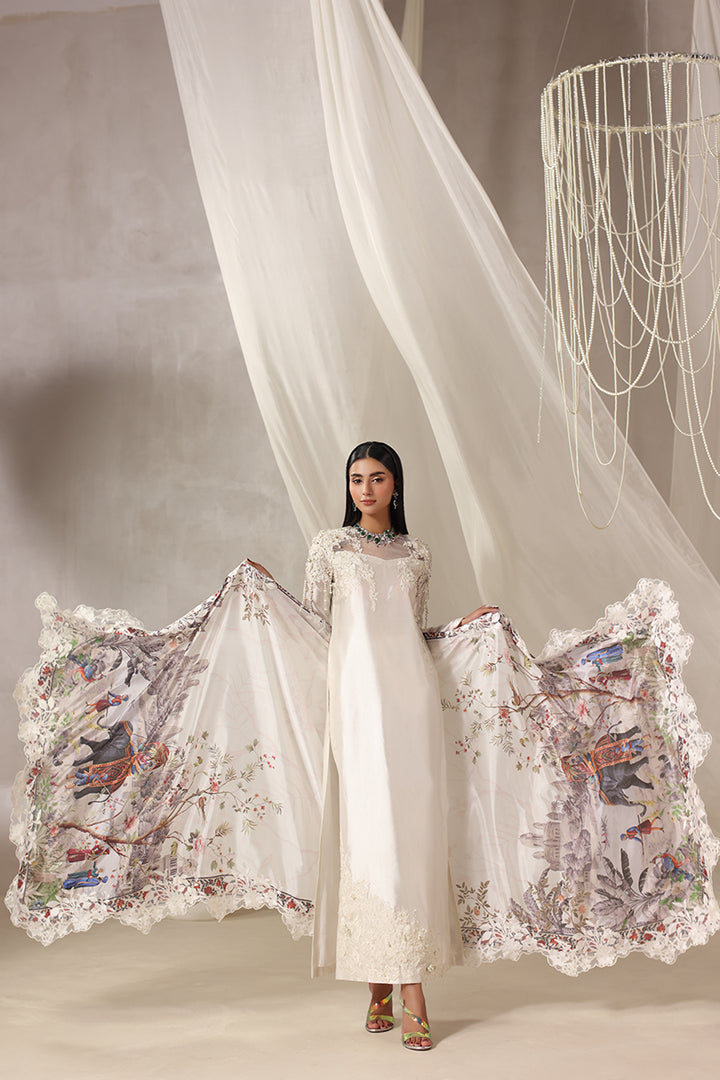 Musferah Saad - Aria Tissue Silk Suit For Women - 3 piece