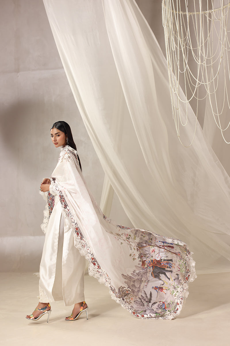 Musferah Saad - Aria Tissue Silk Suit For Women - 3 piece
