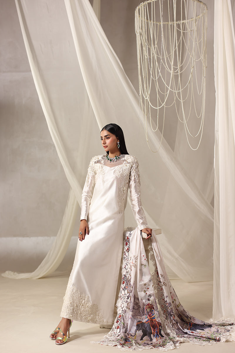 Musferah Saad - Aria Tissue Silk Suit For Women - 3 piece