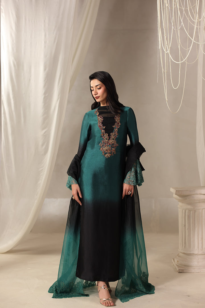Musferah Saad - Celestia Tissue Silk Suit For Women - 3 piece