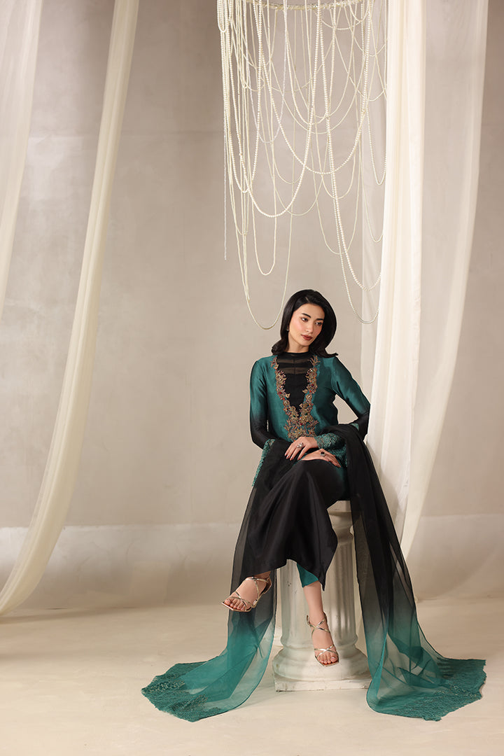 Musferah Saad - Celestia Tissue Silk Suit For Women - 3 piece