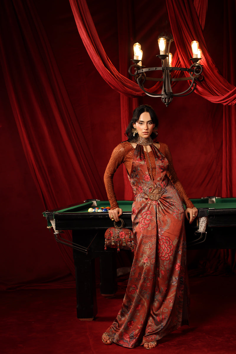 Musferah Saad Crimson Sienna Kaftan Red 1 Piece
