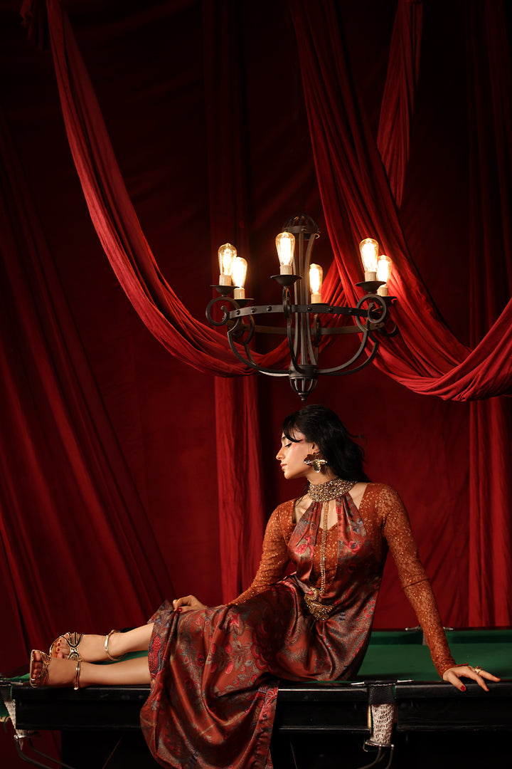 Musferah Saad Crimson Sienna Kaftan Red 1 Piece