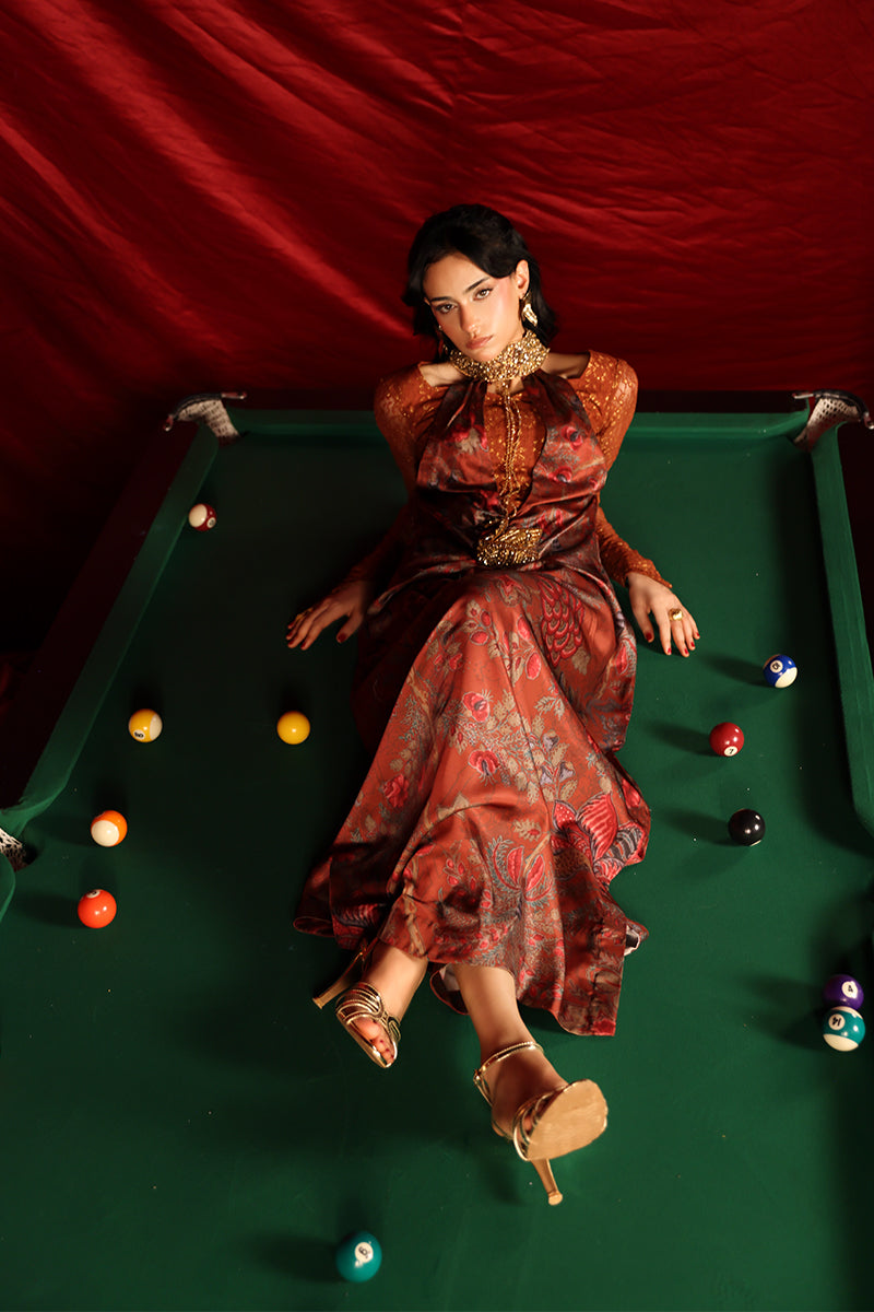 Musferah Saad Crimson Sienna Kaftan Red 1 Piece
