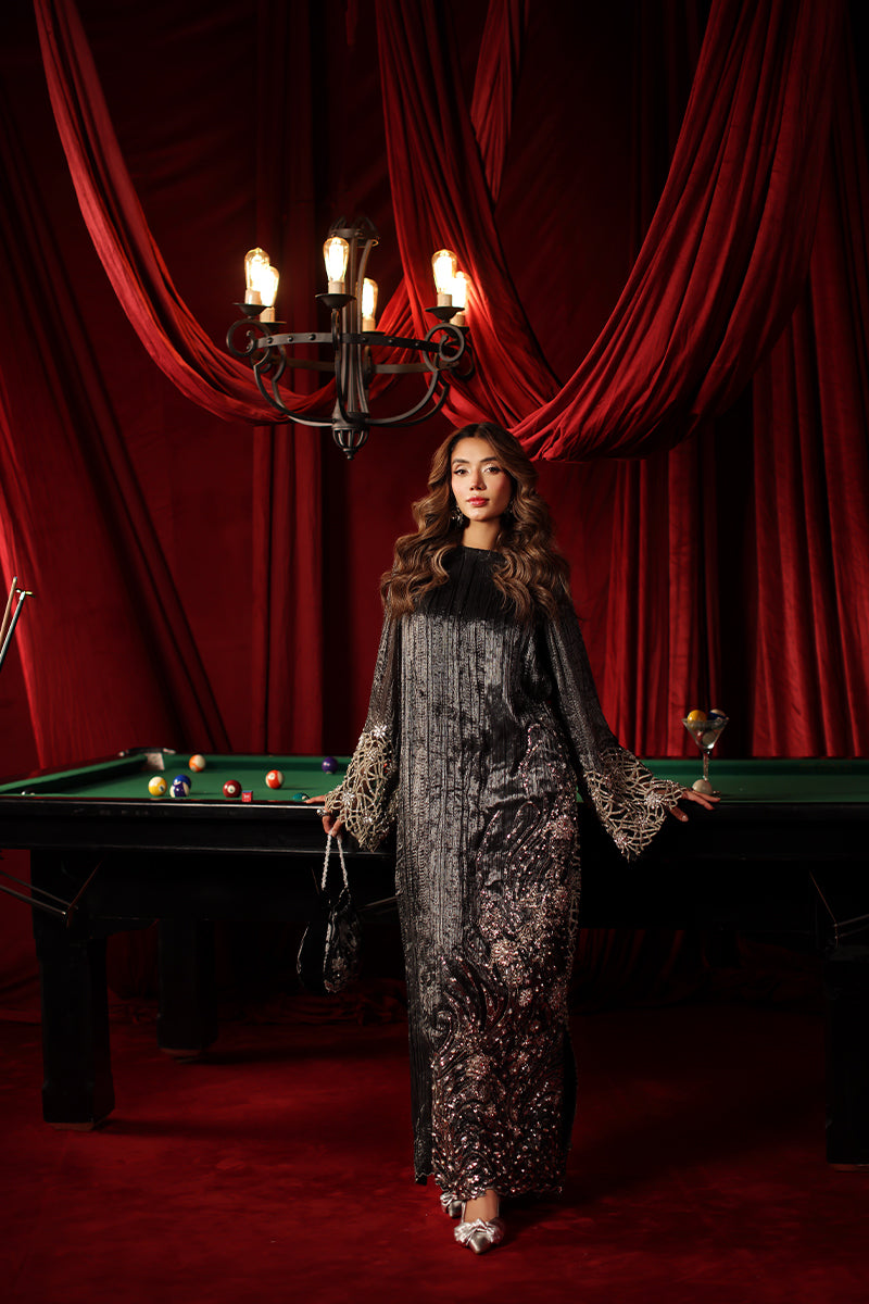 Musferah Saad Eclipse Kaftan Black 1 Piece
