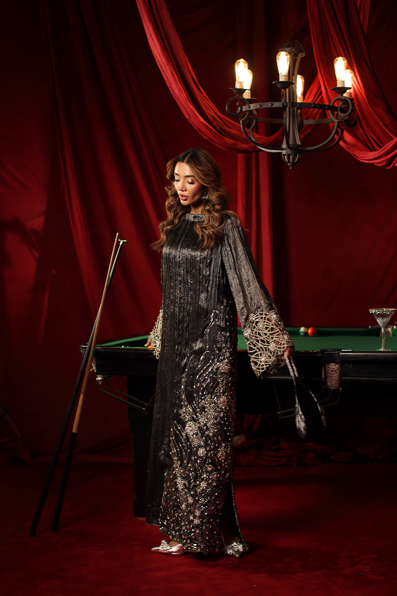 Musferah Saad Eclipse Kaftan Black 1 Piece