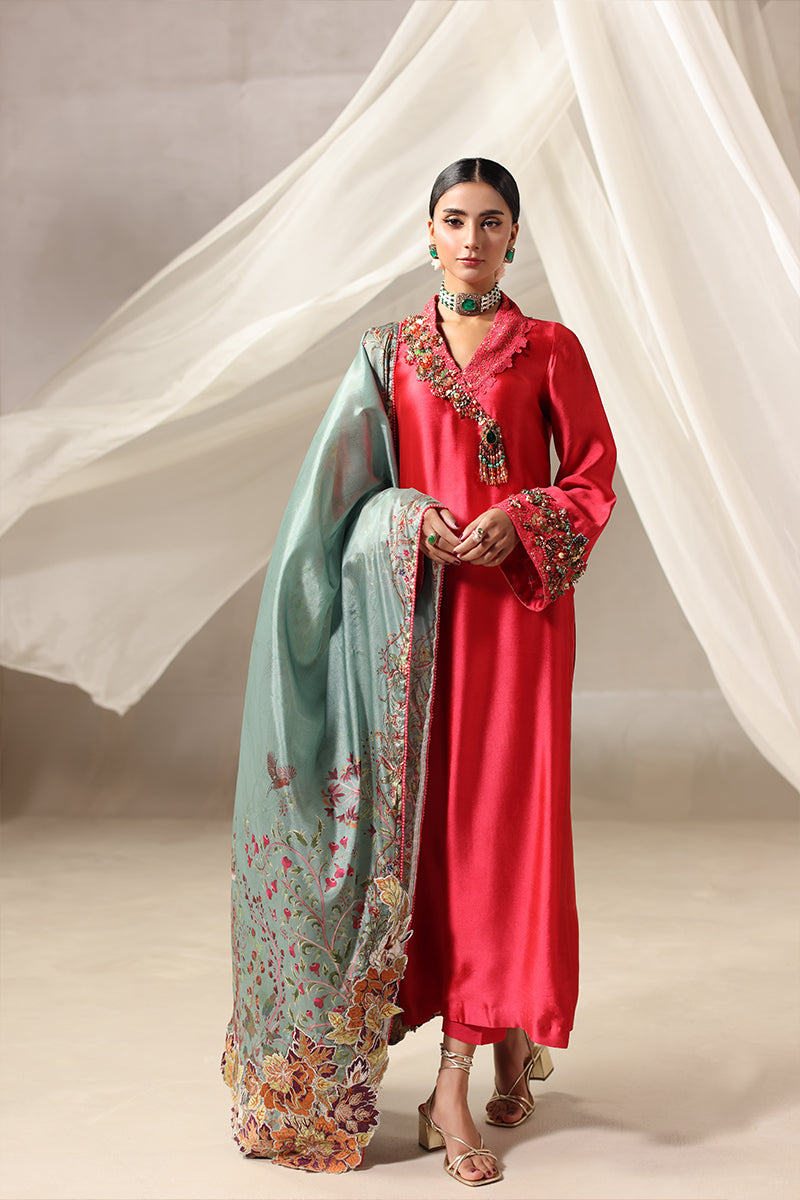 Musferah Saad - Elara Tissue Silk Suit For Women - 3 piece