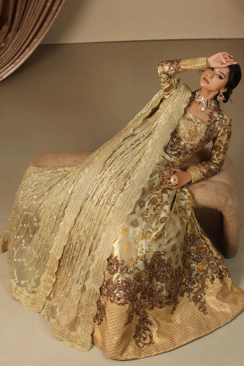 Musferah Saad - Eternal Grace - Antique Gold - Tensil Tissue  - 2 Piece