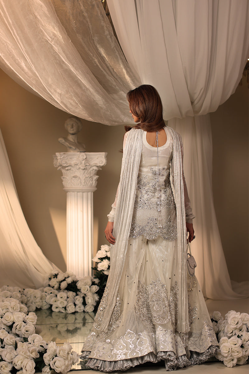 Musferah Saad Ivory Serenade Suit Alabaster Mist 2 Piece