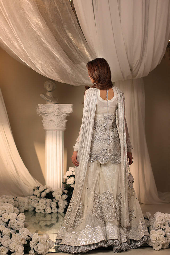 Musferah Saad Ivory Serenade Suit Alabaster Mist 2 Piece