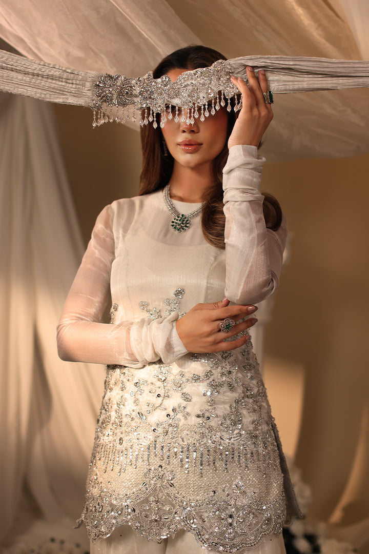 Musferah Saad Ivory Serenade Suit Alabaster Mist 2 Piece