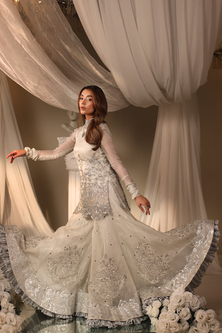 Musferah Saad Ivory Serenade Suit Alabaster Mist 2 Piece