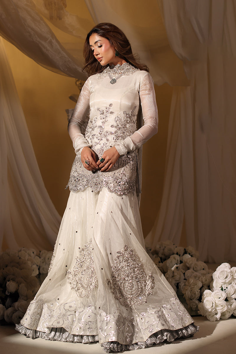 Musferah Saad Ivory Serenade Suit Alabaster Mist 2 Piece
