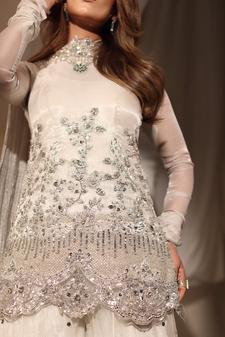 Musferah Saad Ivory Serenade Suit Alabaster Mist 2 Piece