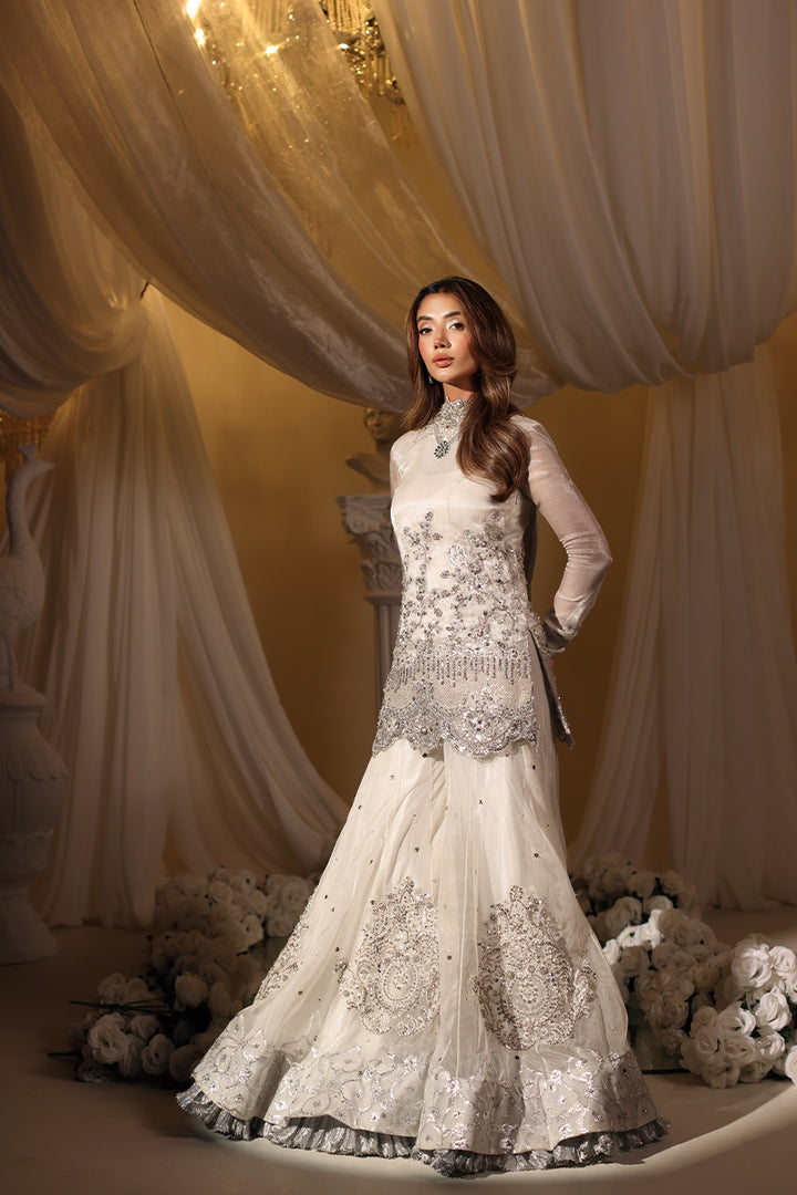 Musferah Saad Ivory Serenade Suit Alabaster Mist 2 Piece