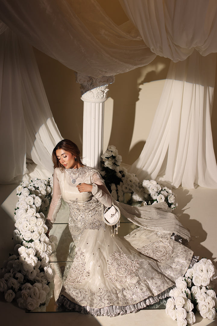 Musferah Saad Ivory Serenade Suit Alabaster Mist 2 Piece