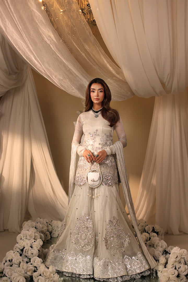 Musferah Saad Ivory Serenade Suit Alabaster Mist 2 Piece