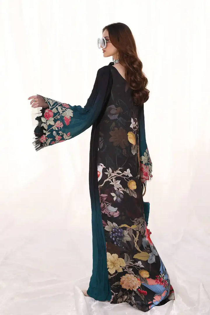Musferah Saad - Midnight Diva - Midnight Teal - Premium Silk - 1 Piece