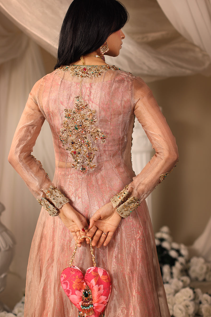 Musferah Saad Mughal Blossom Anghrakha Pink 3 Piece