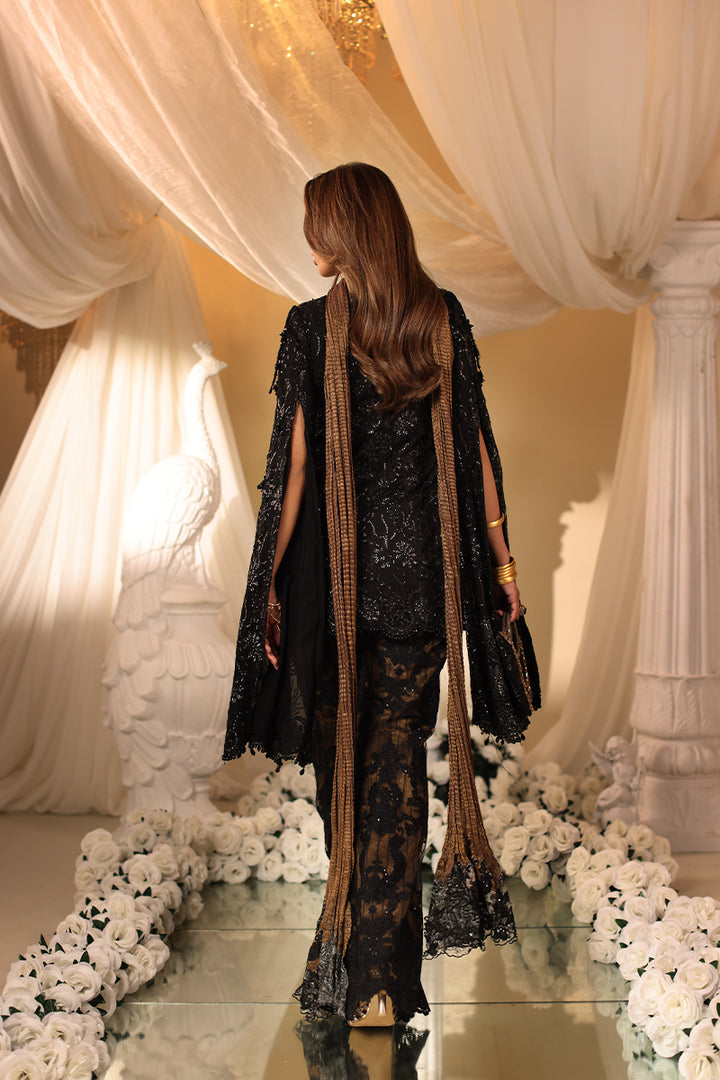 Musferah Saad Noir Symphony Suit Midnight Gilt 2 Piece