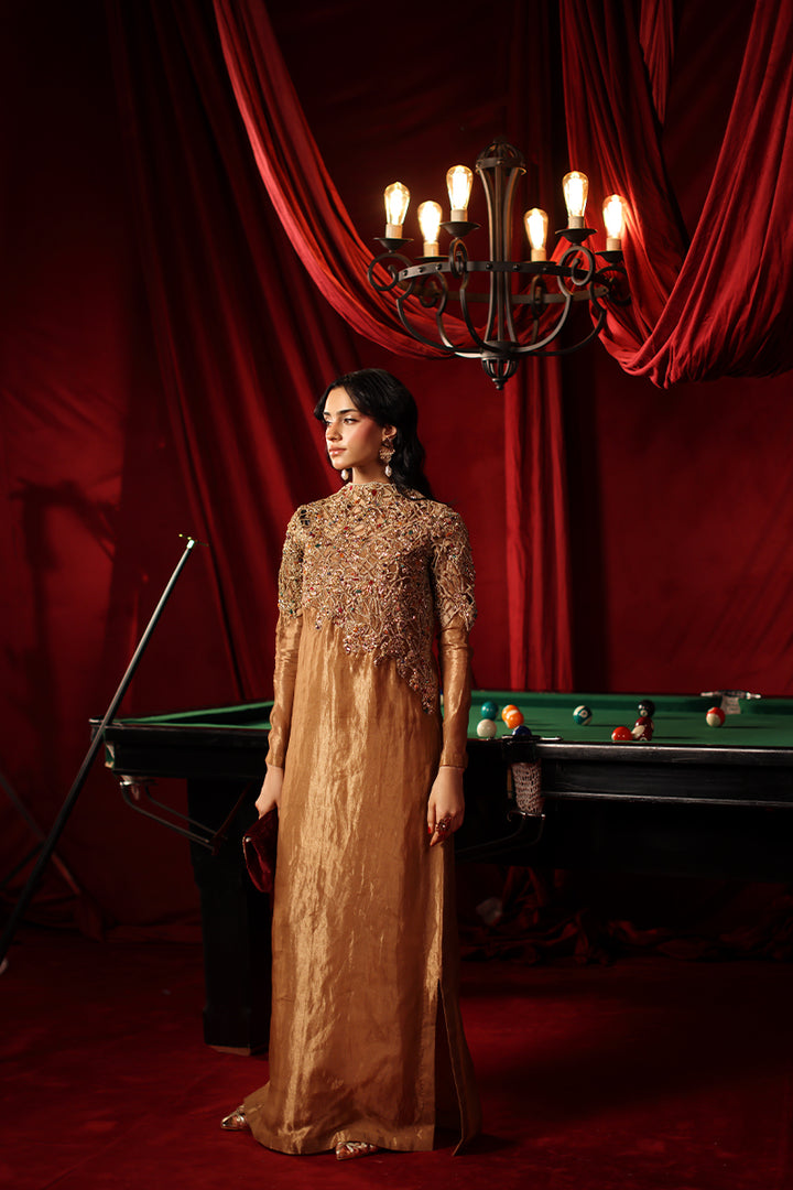 Musferah Saad Queen Midas Kaftan Gold 1 Piece