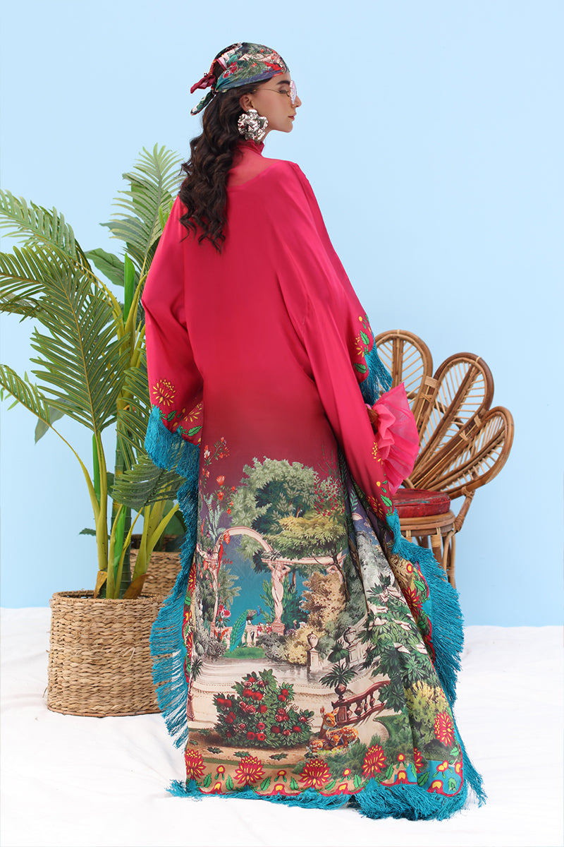 Musferah Saad - -ROUGE - Deep Crimson Bloom - Silk - 2 Piece