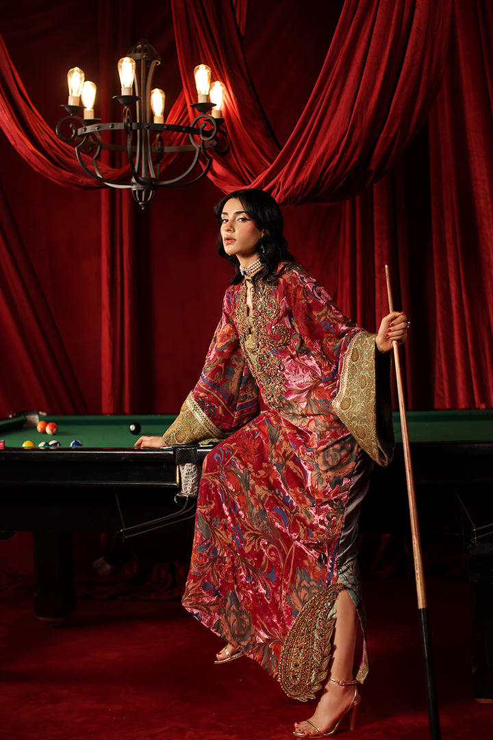 Musferah Saad Vienna Kaftan Royal Magenta 1 Piece