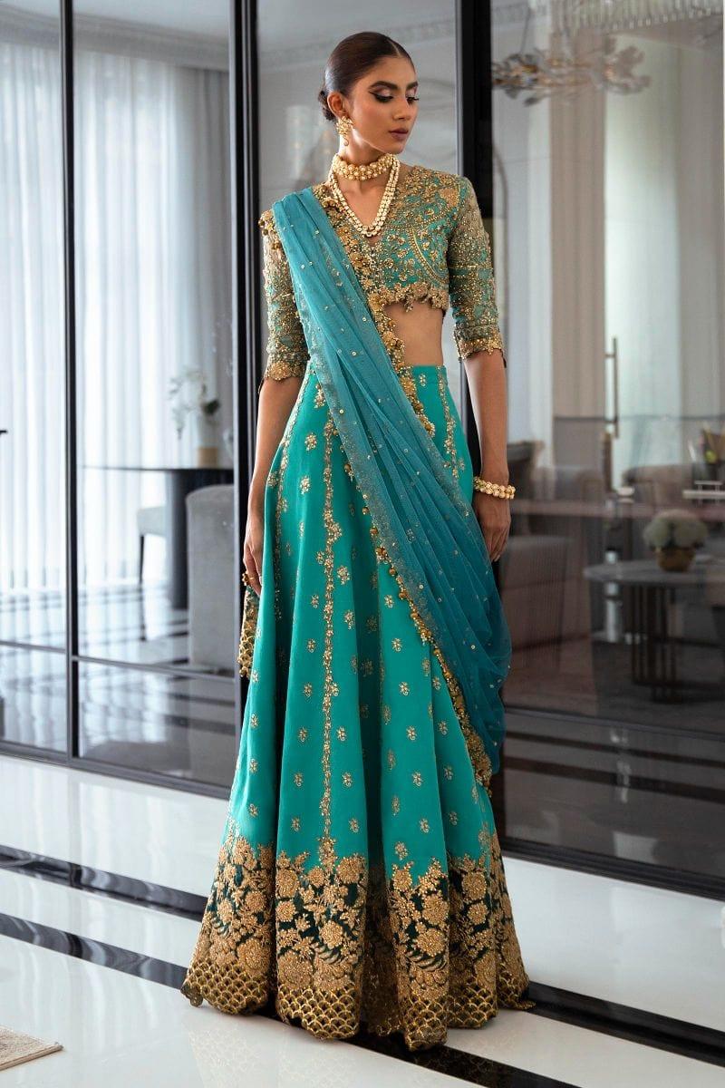 Sana Safinaz - N232-002-CT - Organza - Sea Green - 2 Piece - Unstitched - Studio by TCS