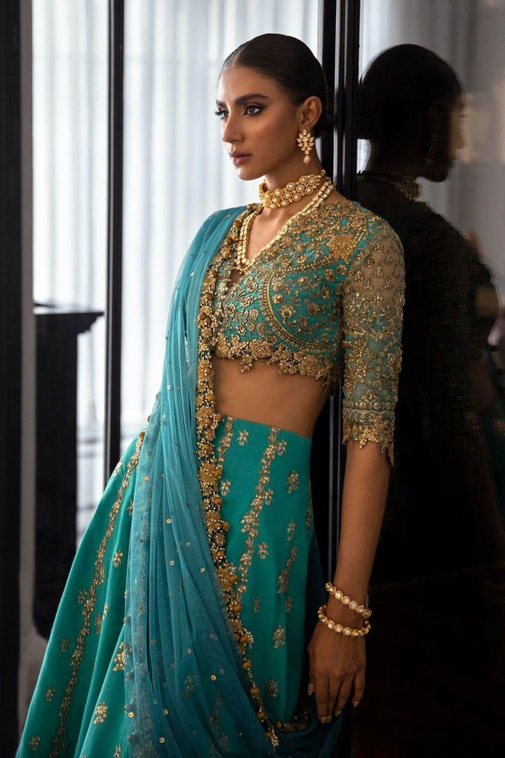 Sana Safinaz - N232-002-CT - Organza - Sea Green - 2 Piece - Unstitched - Studio by TCS