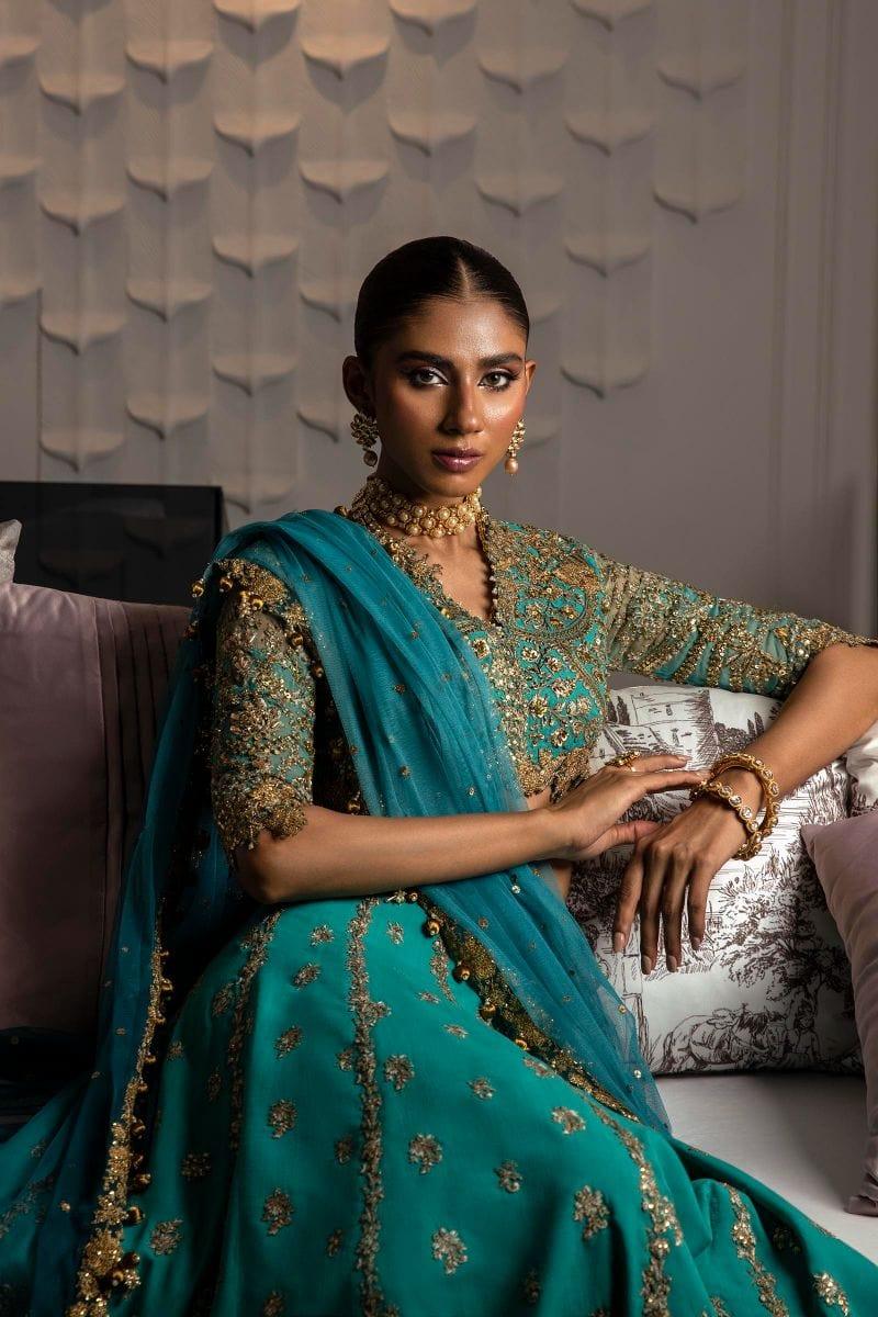 Sana Safinaz - N232-002-CT - Organza - Sea Green - 2 Piece - Unstitched - Studio by TCS