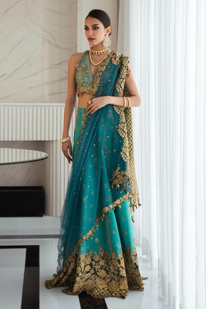 Sana Safinaz - N232-002-CT - Organza - Sea Green - 2 Piece - Unstitched - Studio by TCS