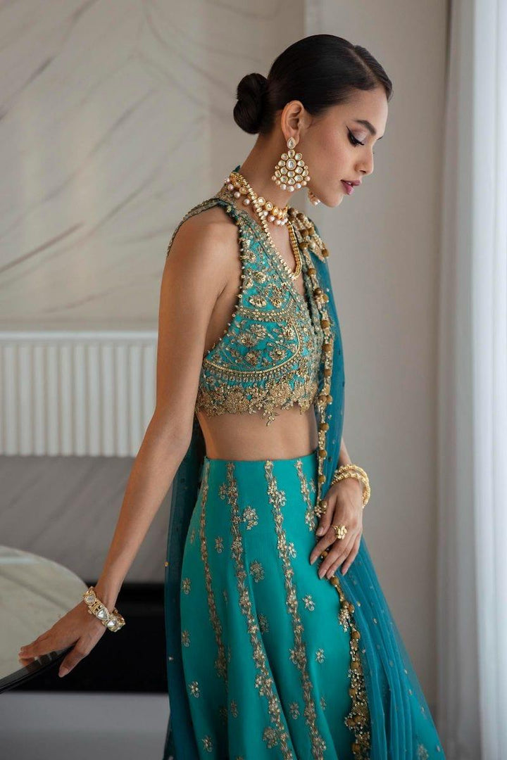 Sana Safinaz - N232-002-CT - Organza - Sea Green - 2 Piece - Unstitched - Studio by TCS