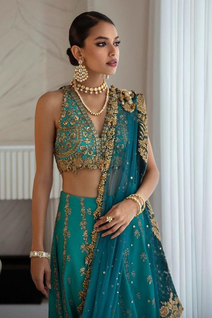 Sana Safinaz - N232-002-CT - Organza - Sea Green - 2 Piece - Unstitched - Studio by TCS
