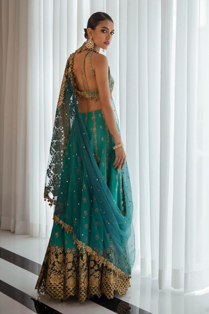 Sana Safinaz - N232-002-CT - Organza - Sea Green - 2 Piece - Unstitched - Studio by TCS