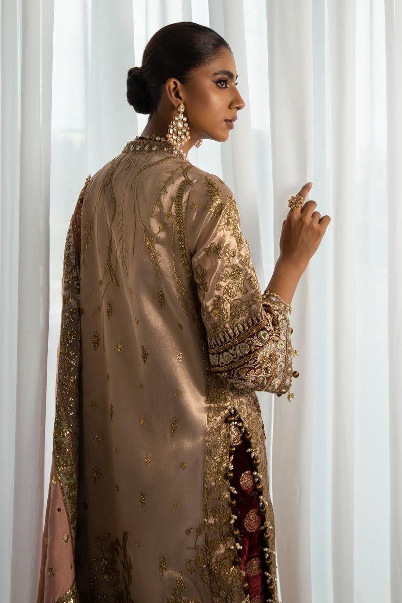 Sana Safinaz - N232-003-CL - Silk & Organza - Maroon & Pink - 4 Piece - Unstitched - Studio by TCS