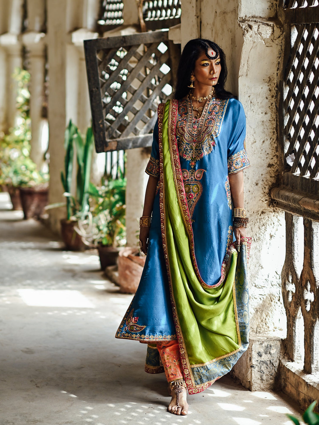 Sanam Chaudhri MEGHA Green 1 Piece