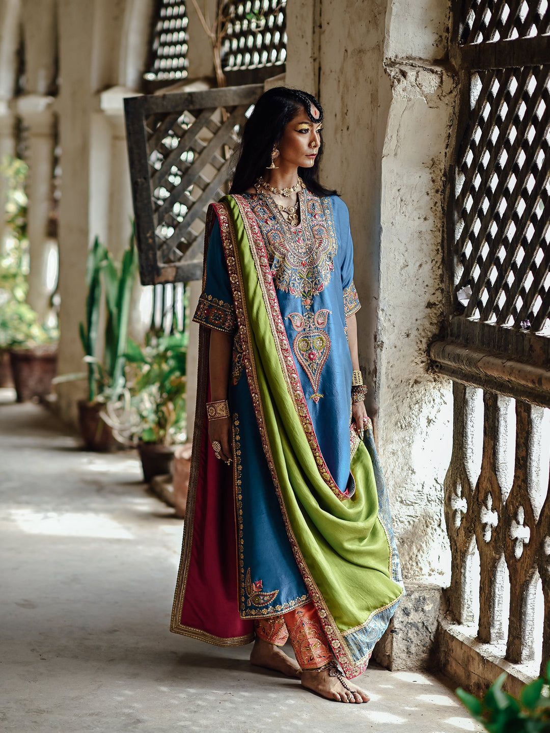 Sanam Chaudhri MEGHA Green 1 Piece