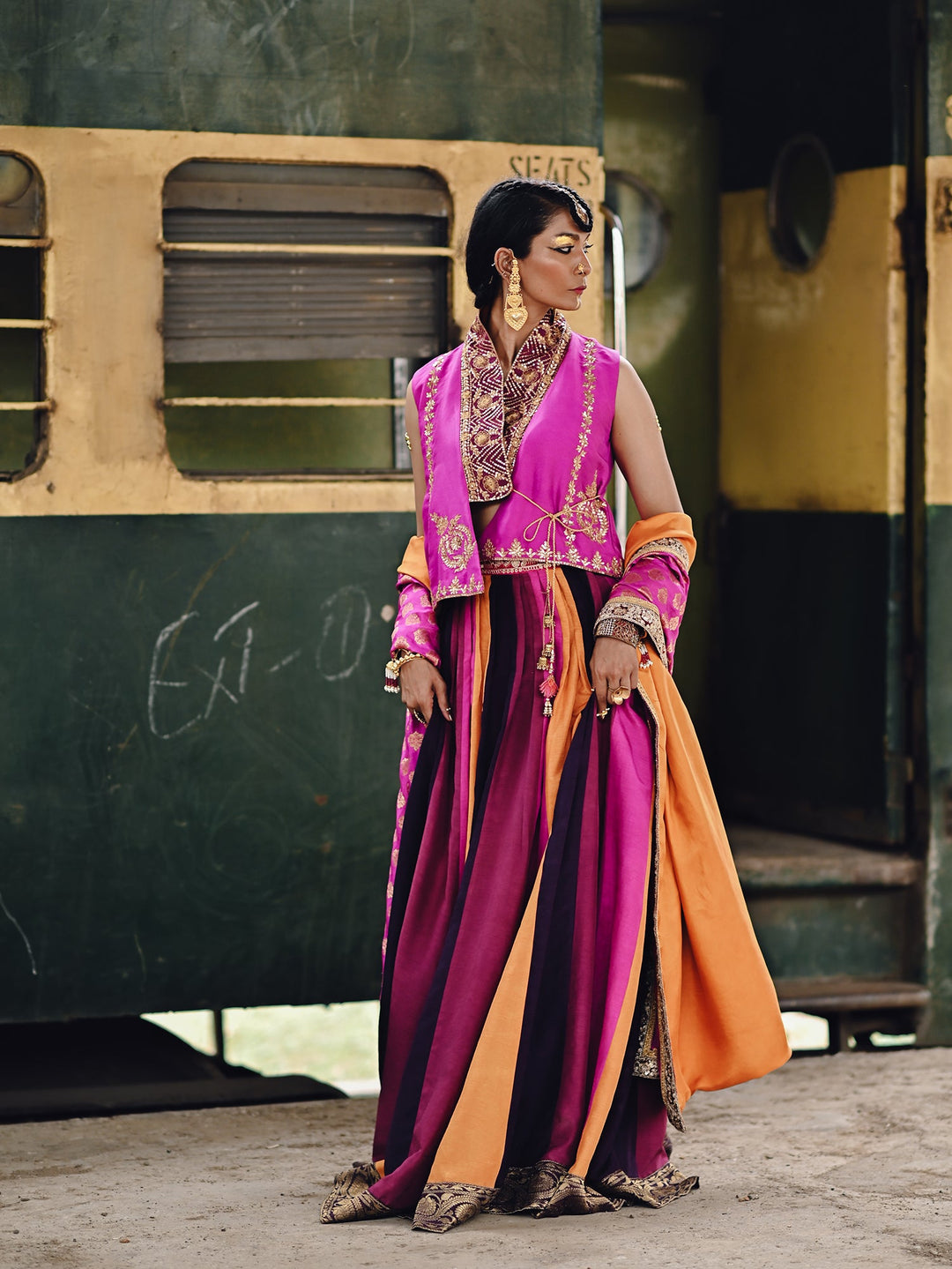 Sanam Chaudhri SUDHA Gharara Pink 1 Piece