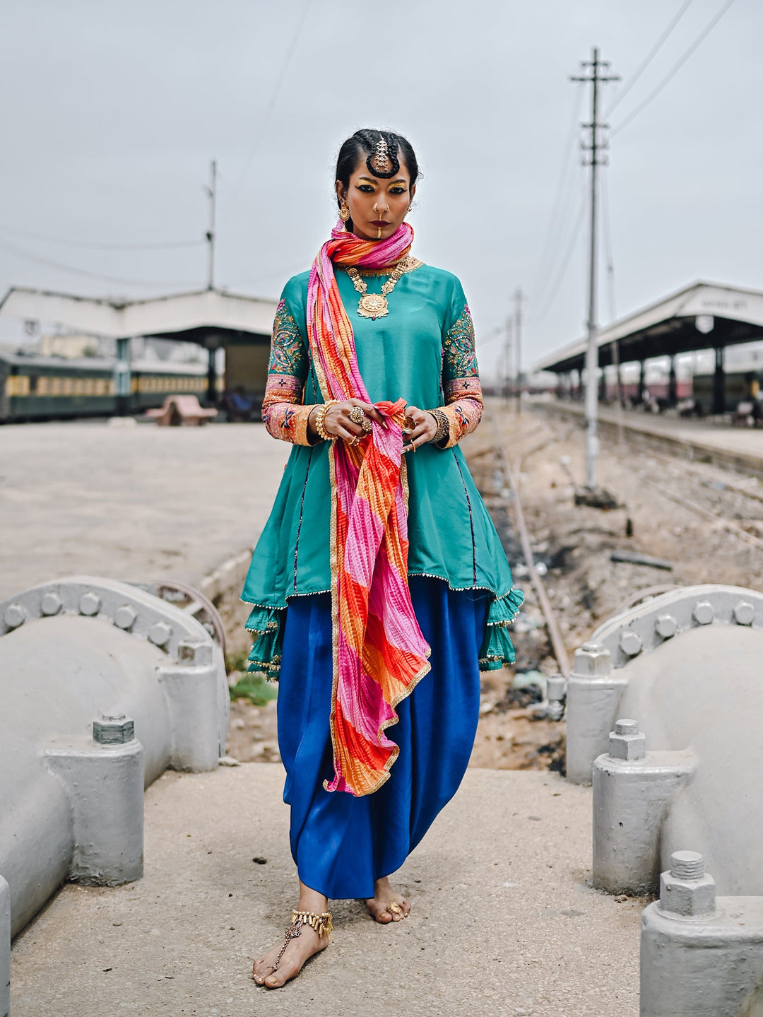 Sanam Chaudhri JAYA Green 2 Piece